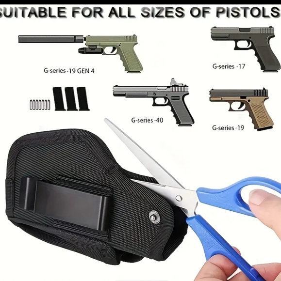 NEW Gun Holster Durable Ambidextrous Universal Concealed Carry Black - Picture 9 of 9